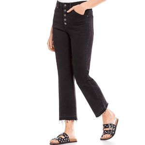 Free People Black Washed Dylan High-Rise Bootcut Jeans Size 27